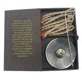 Rope Incense and Silver Plated Holder Set with Flower of Life Design