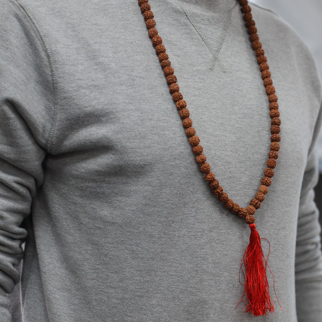 108 Brown Rudraksha Mala with Chunky Tassel for Stylish Looks