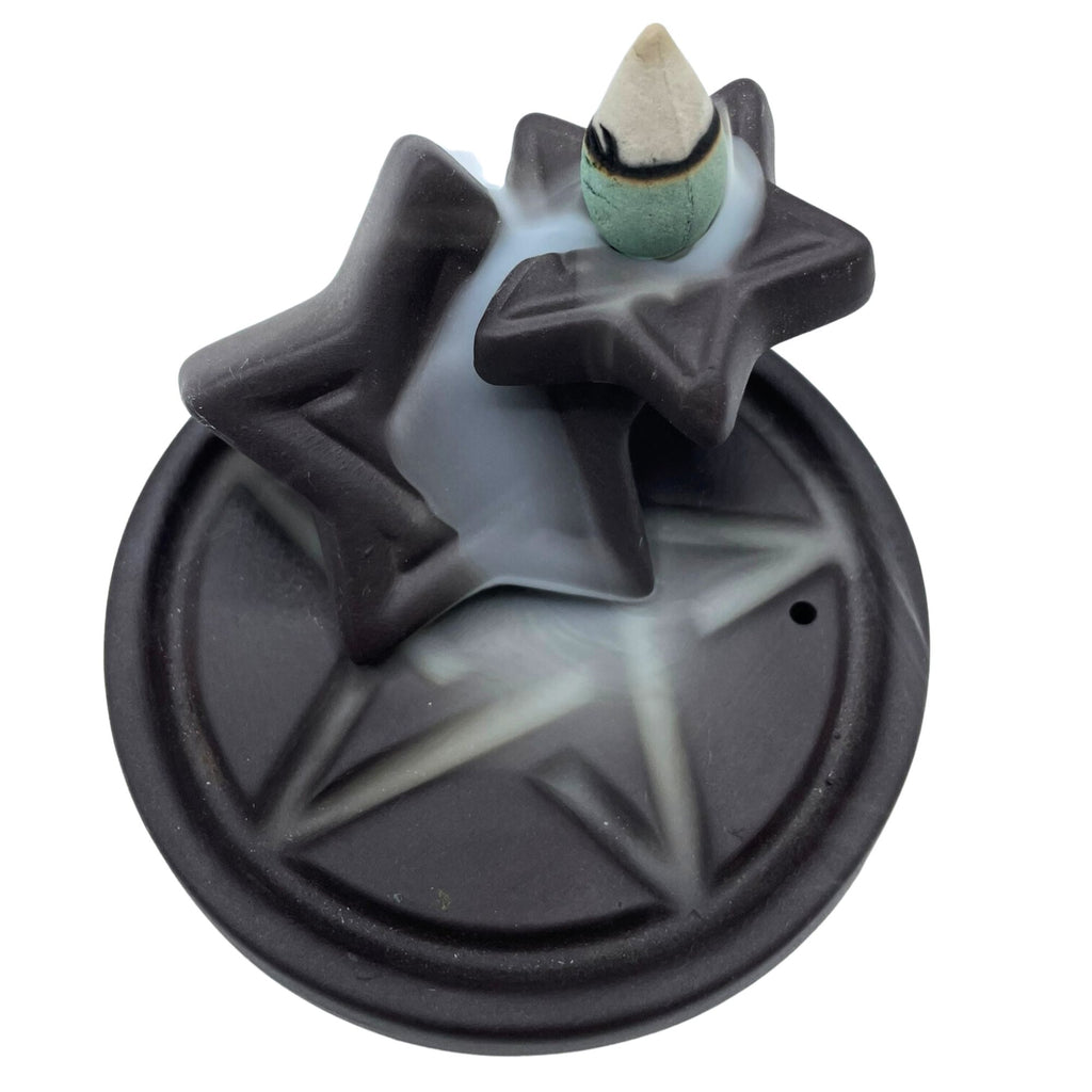Backflow Incense Burner Pentagon Falls for Relaxing Atmosphere