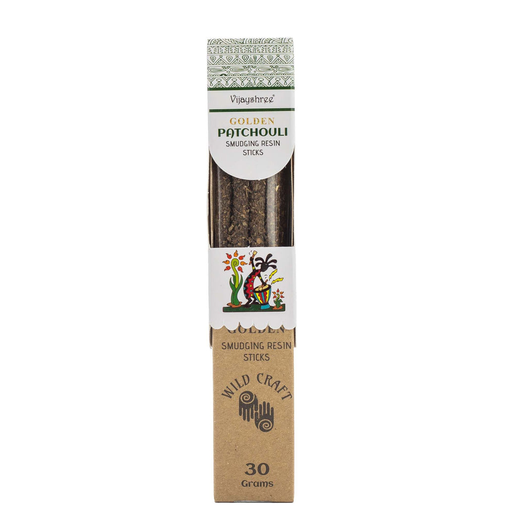 Golden Patchouli Smudging Resin Sticks 30g for Aromatic Spaces