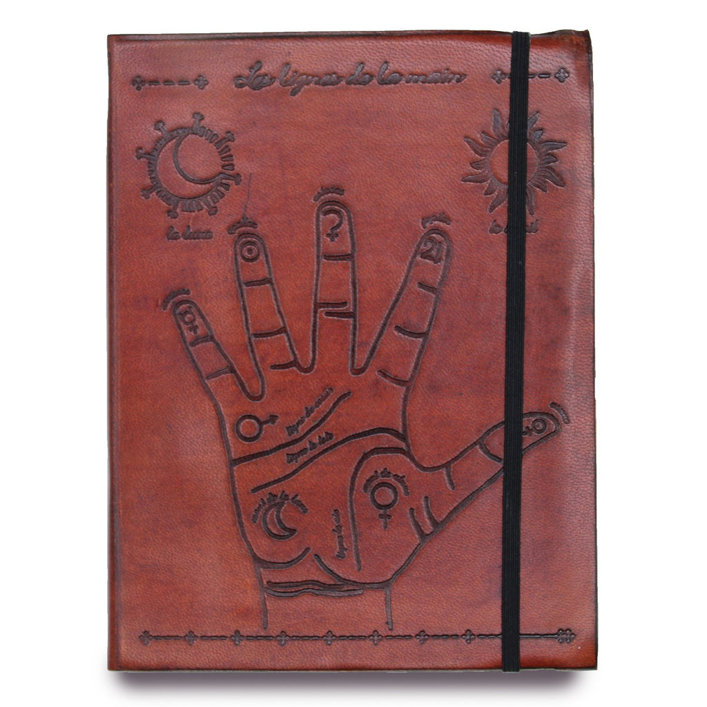 Medium Palmistry Design Notebook with Strap for Creative Writing
