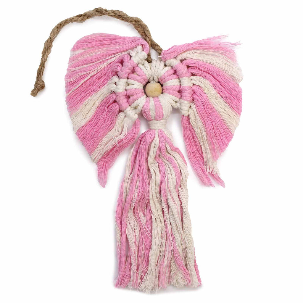 Macrame Angel Guardian Girl Gift Box for Newborns and Nurseries