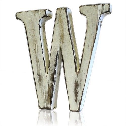 Shabby Chic Letter W for Home Decor and Personalisation Ideas