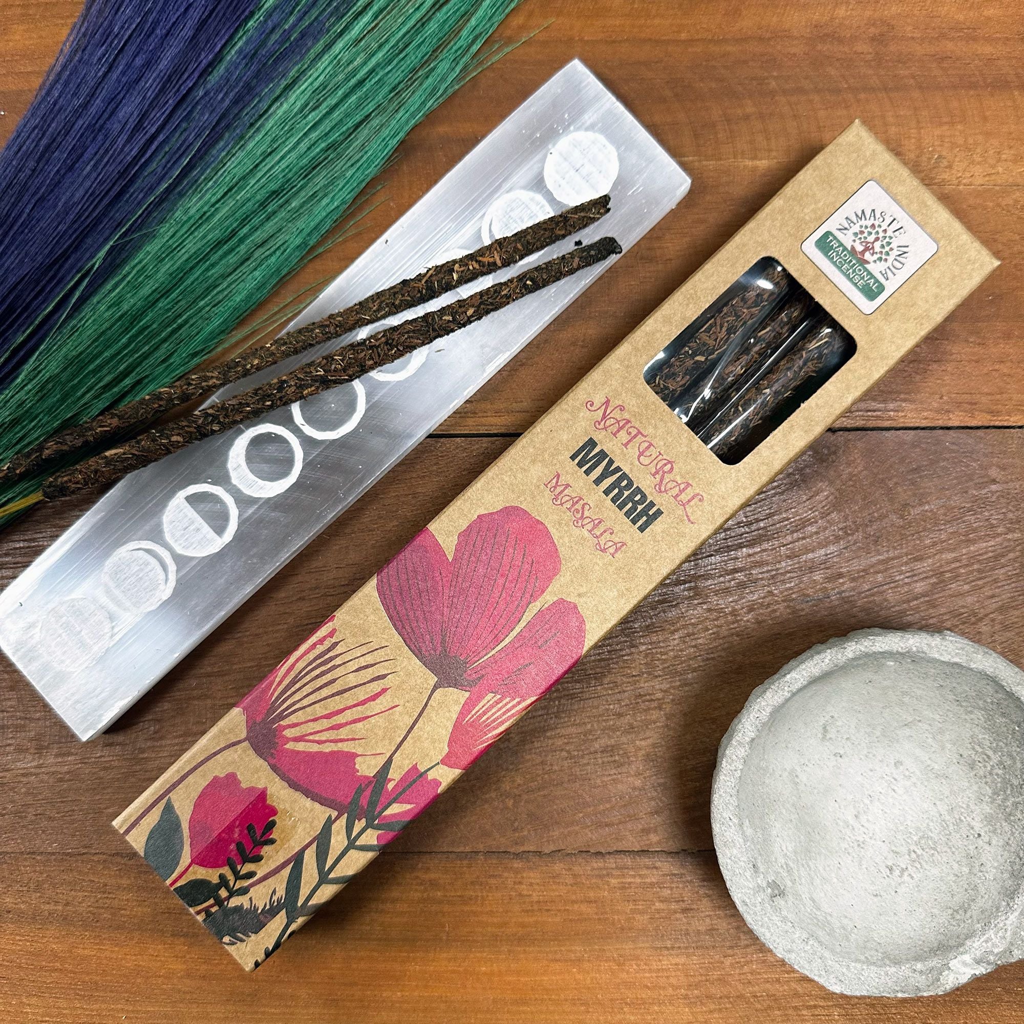 Natural Botanical Masala Incense Sticks with Myrrh Aroma Bliss