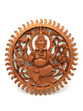 Ganesh Panel 40cm Decorative Wooden Art for Home Decor Display