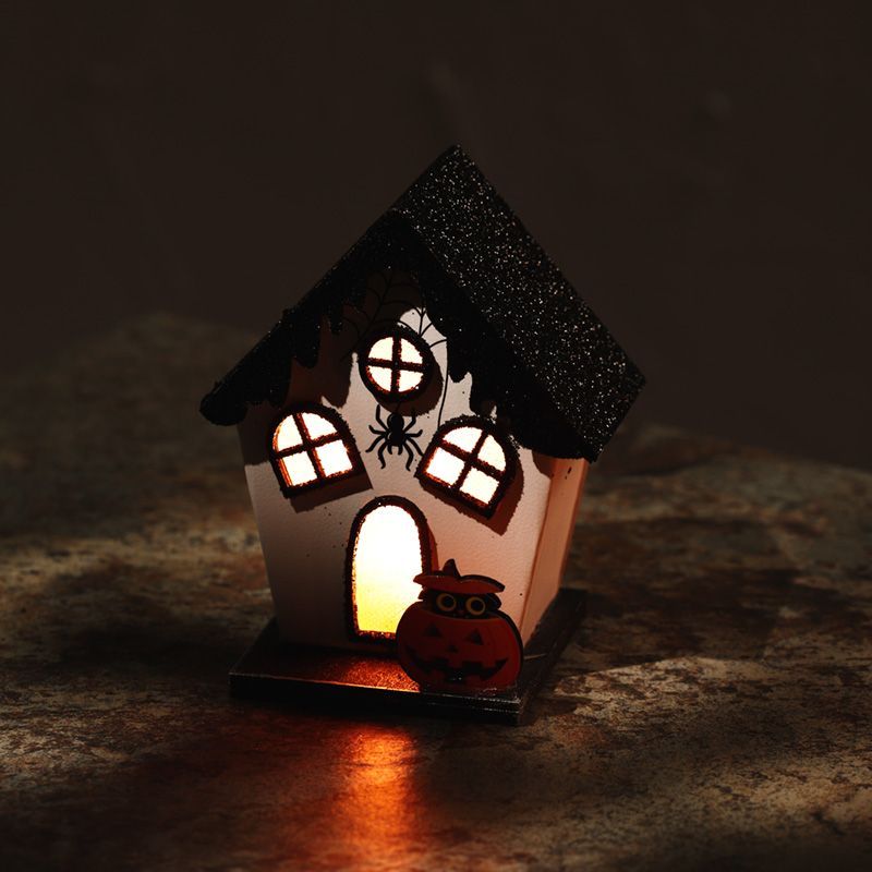 Spooky Spider House Halloween LED Decoration for Creepy Displays
