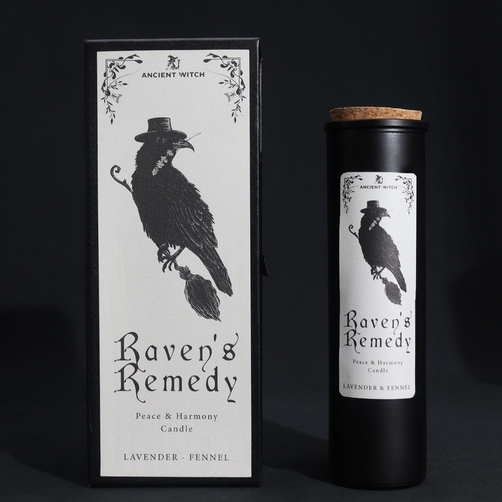 Ancient Witch Raven’s Remedy Ritual Candle for Peace and Healing