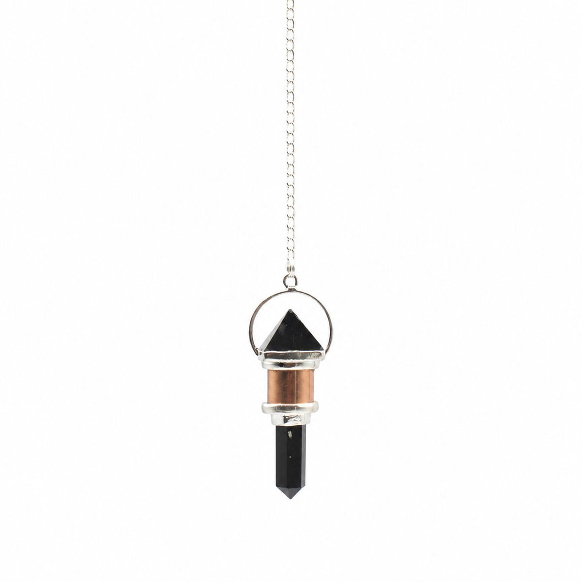 The Night Watcher- Combo Piece Copper Pendulum -  Obsidian