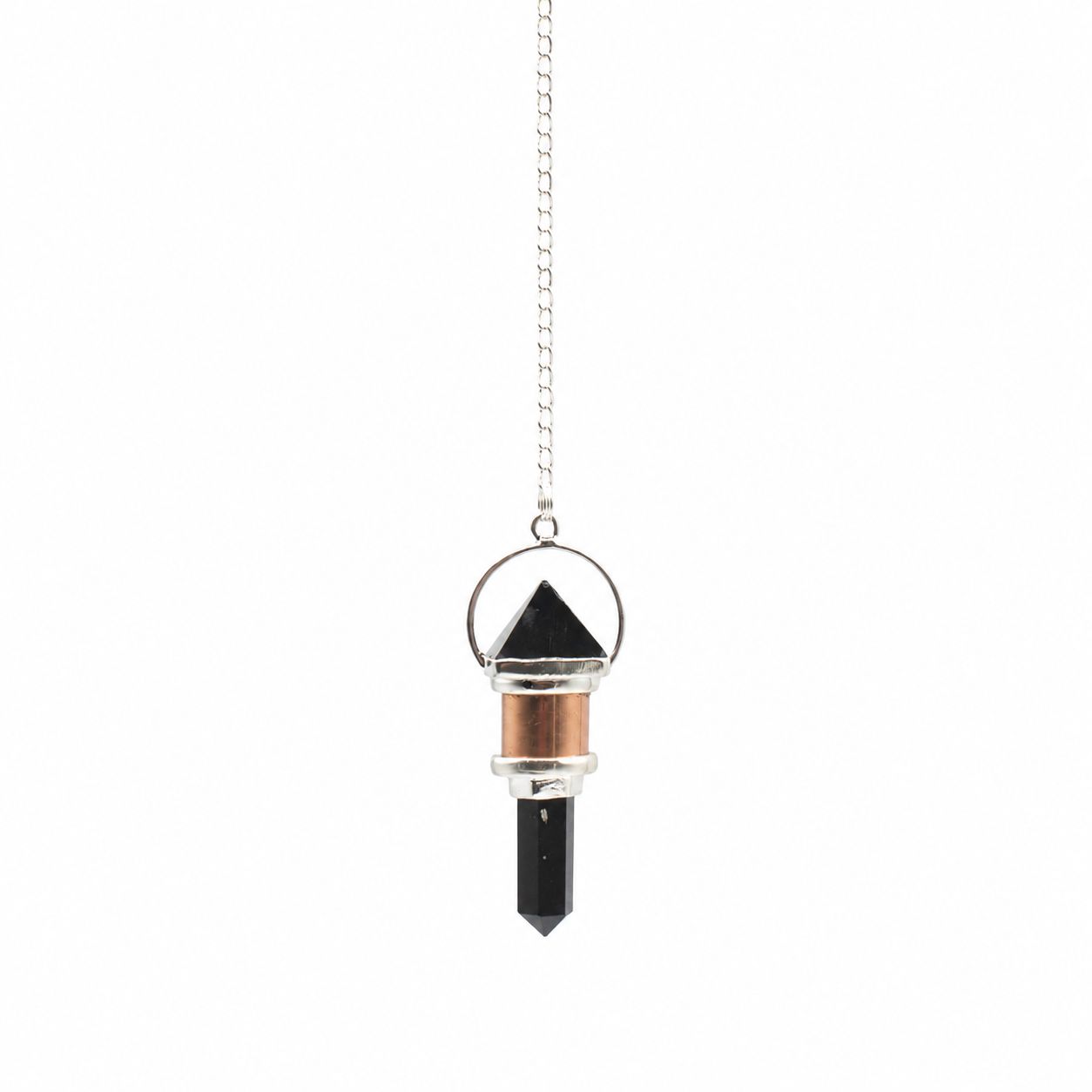 The Night Watcher- Combo Piece Copper Pendulum -  Obsidian
