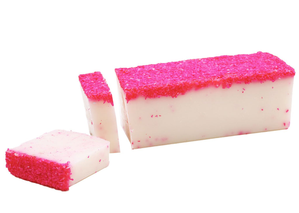 Coconut Dream Soap Loaf with Dried Coconut Flakes Decoration