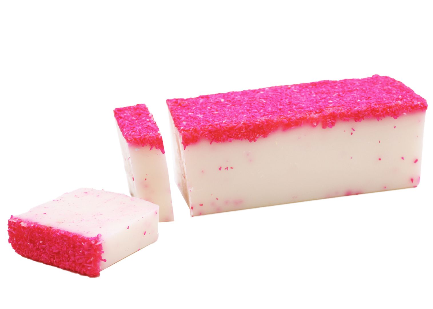 Coconut Dream Soap Loaf with Dried Coconut Flakes Decoration
