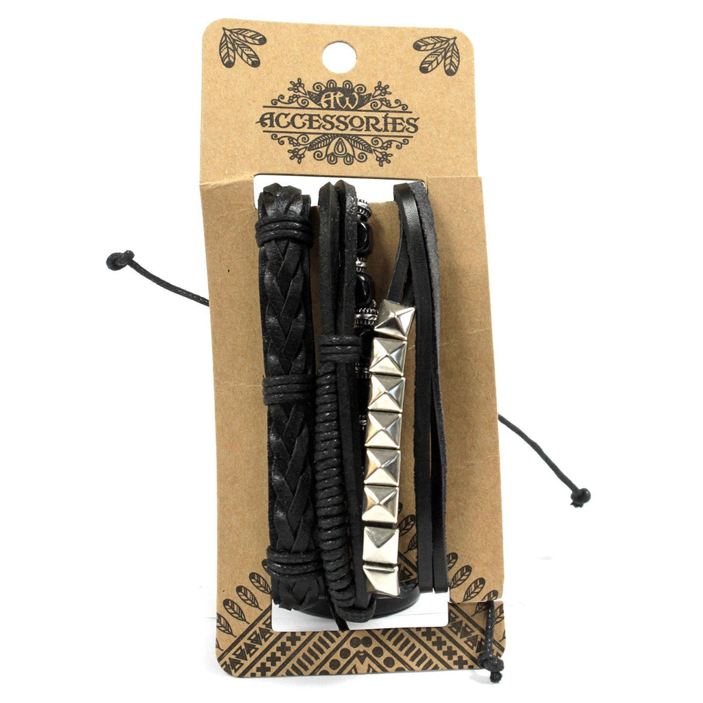 Stylish Mens Bracelet Sets in Black and Macho for Trendy Looks