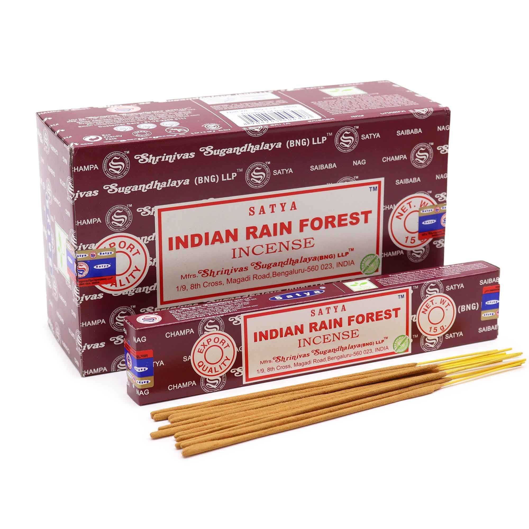 Satya Incense Sticks 15g Indian Rain Forest Fragrance
