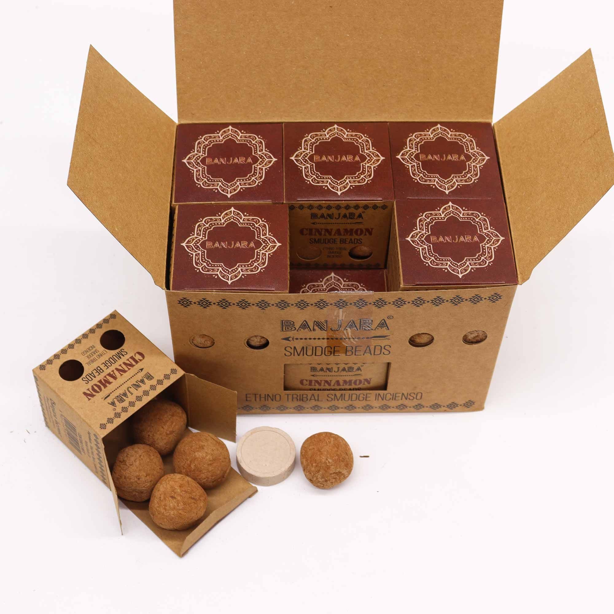 Banjara Smudge Beads in Cinnamon for Home Decor and Spiritual Rituals