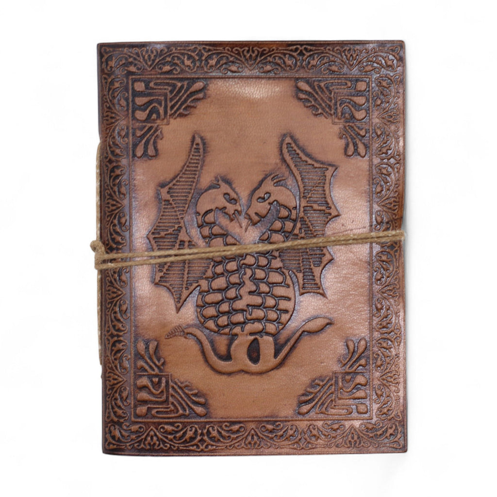 Assorted Leather Notebooks with Unique Embossed Designs