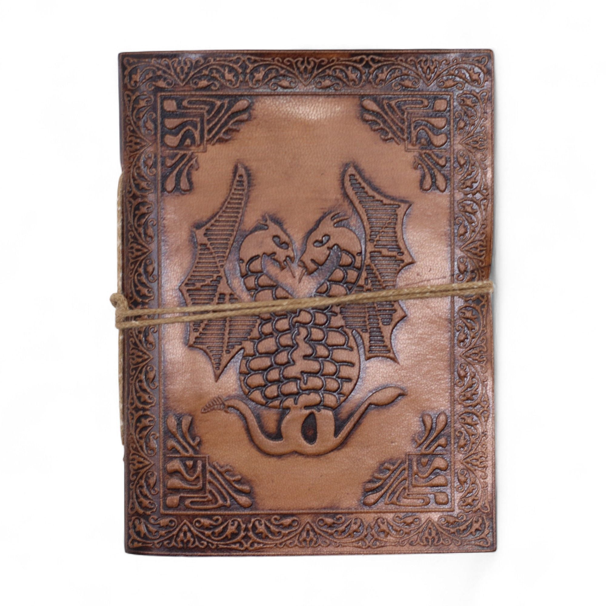 Assorted Leather Notebooks with Unique Embossed Designs