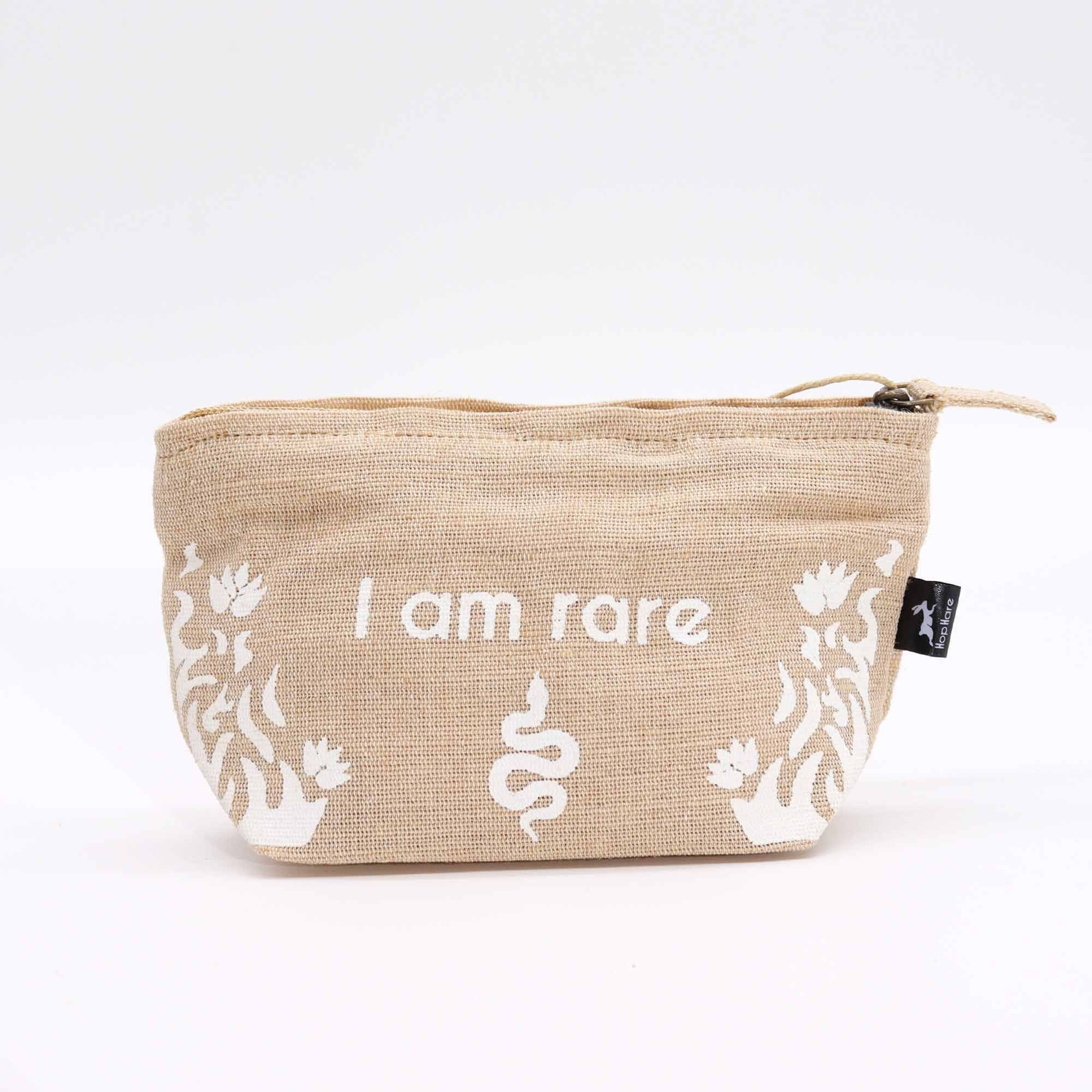 Hop Hare Pouch I Am Rare for Storing Unique Essentials and Gifts