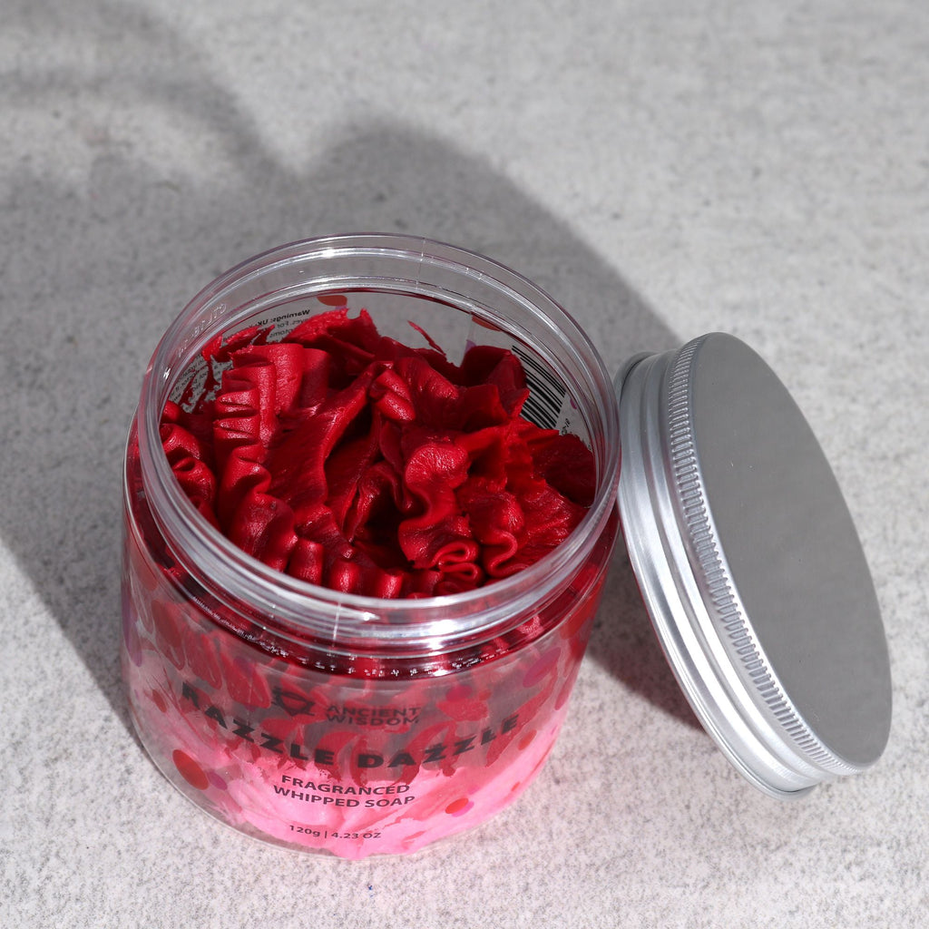 Razzle Dazzle Whipped Soap 120g with Raspberry Slush Fragrance