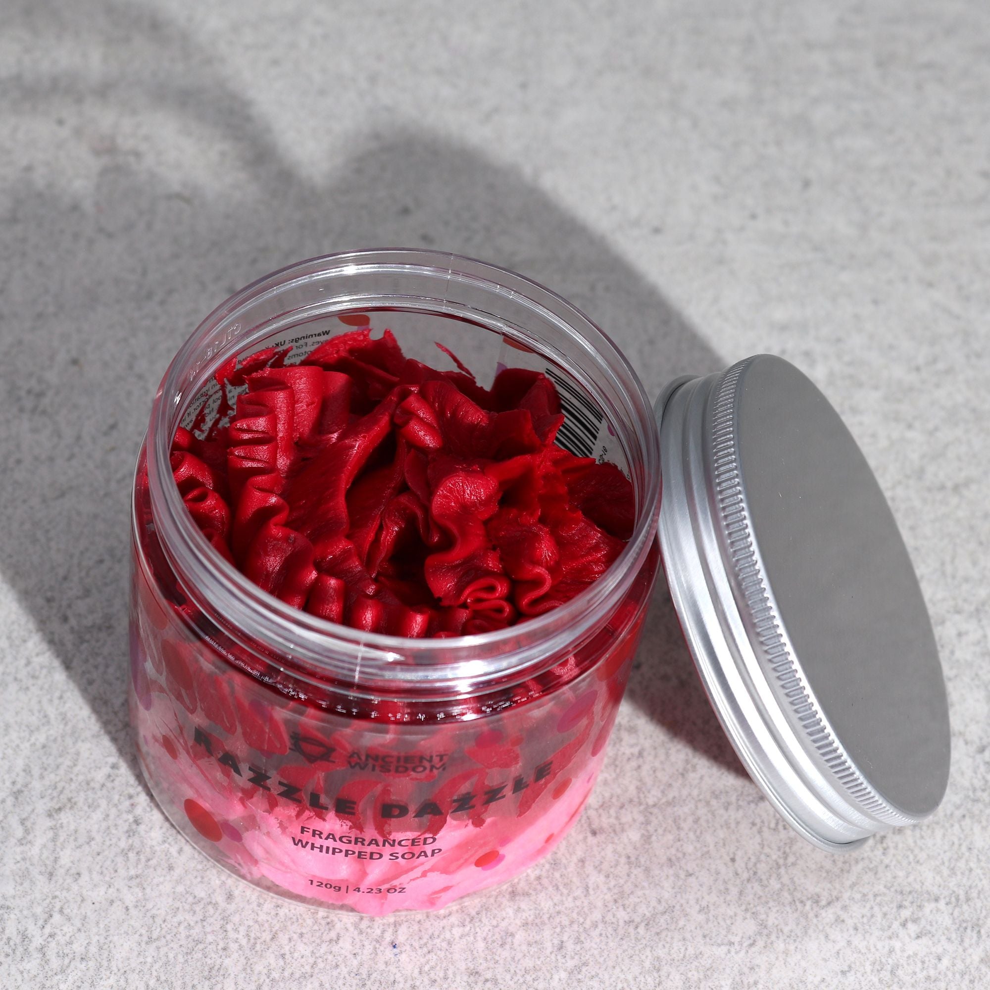 Razzle Dazzle Whipped Soap 120g with Raspberry Slush Fragrance