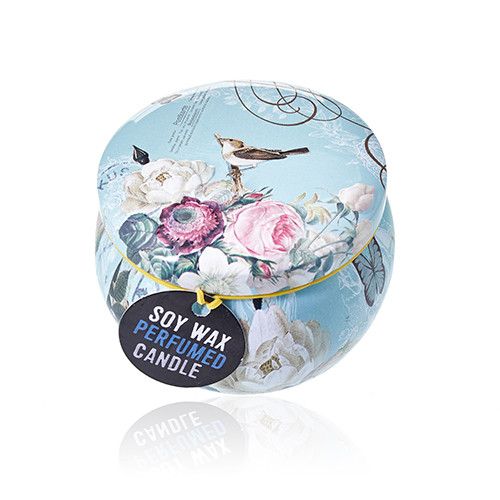 Art Tin Candle Parisian Weekend Peonies Assorted Design Collection