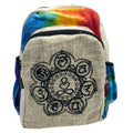 Tiedye Hemp Medium Backpack Featuring 7 Chakra Design