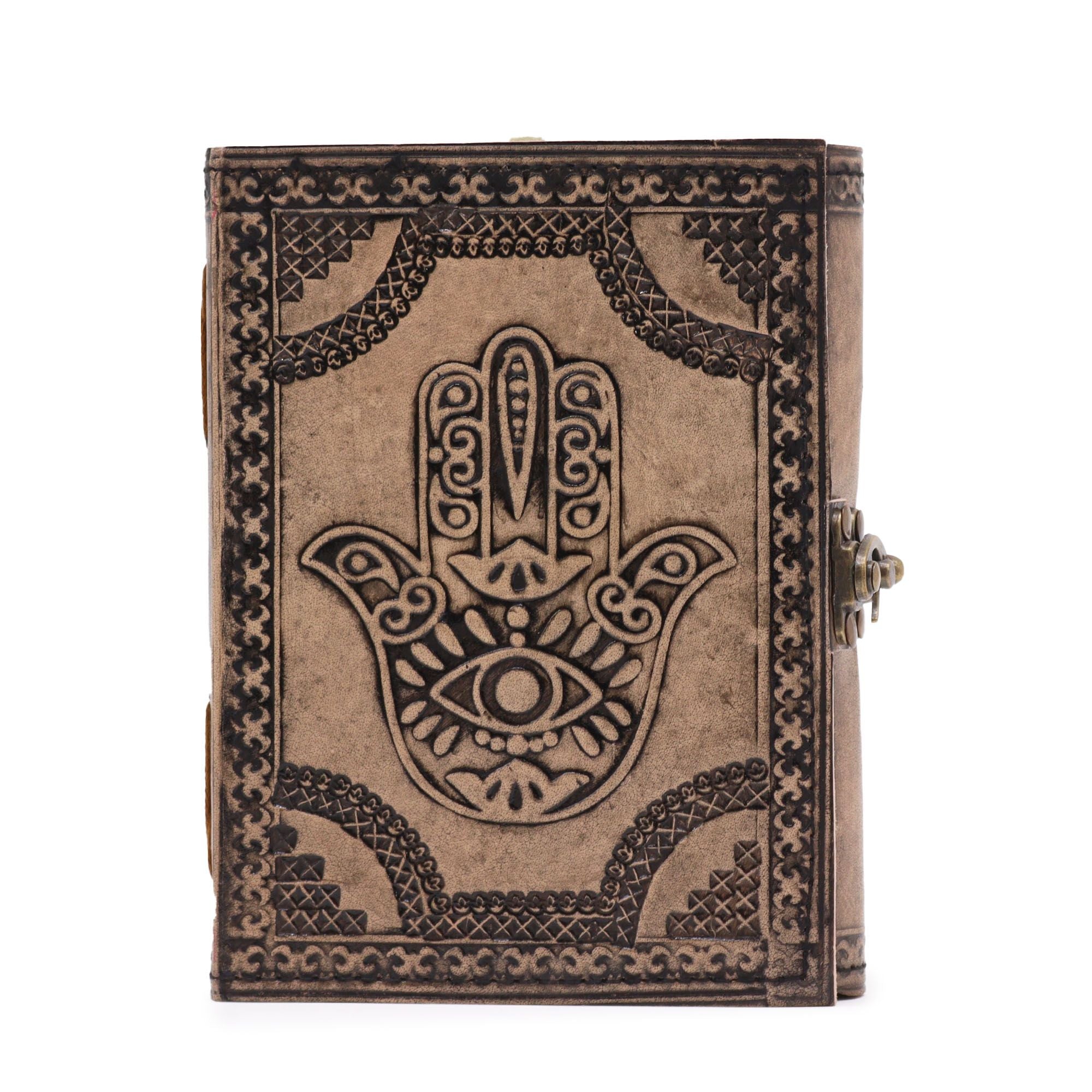 Hamsa Esoteric Notebook in Antique Grey with 200 Pages for Writing