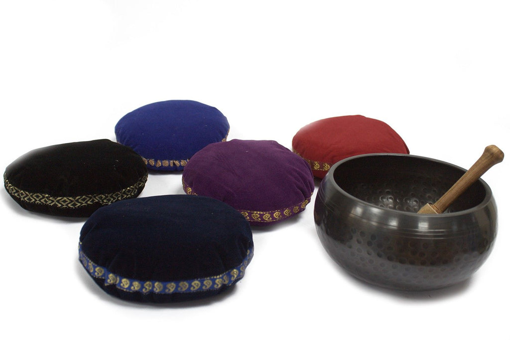 Singing Bowl Velvet Cushion 16cm for Sound Resonance and Display