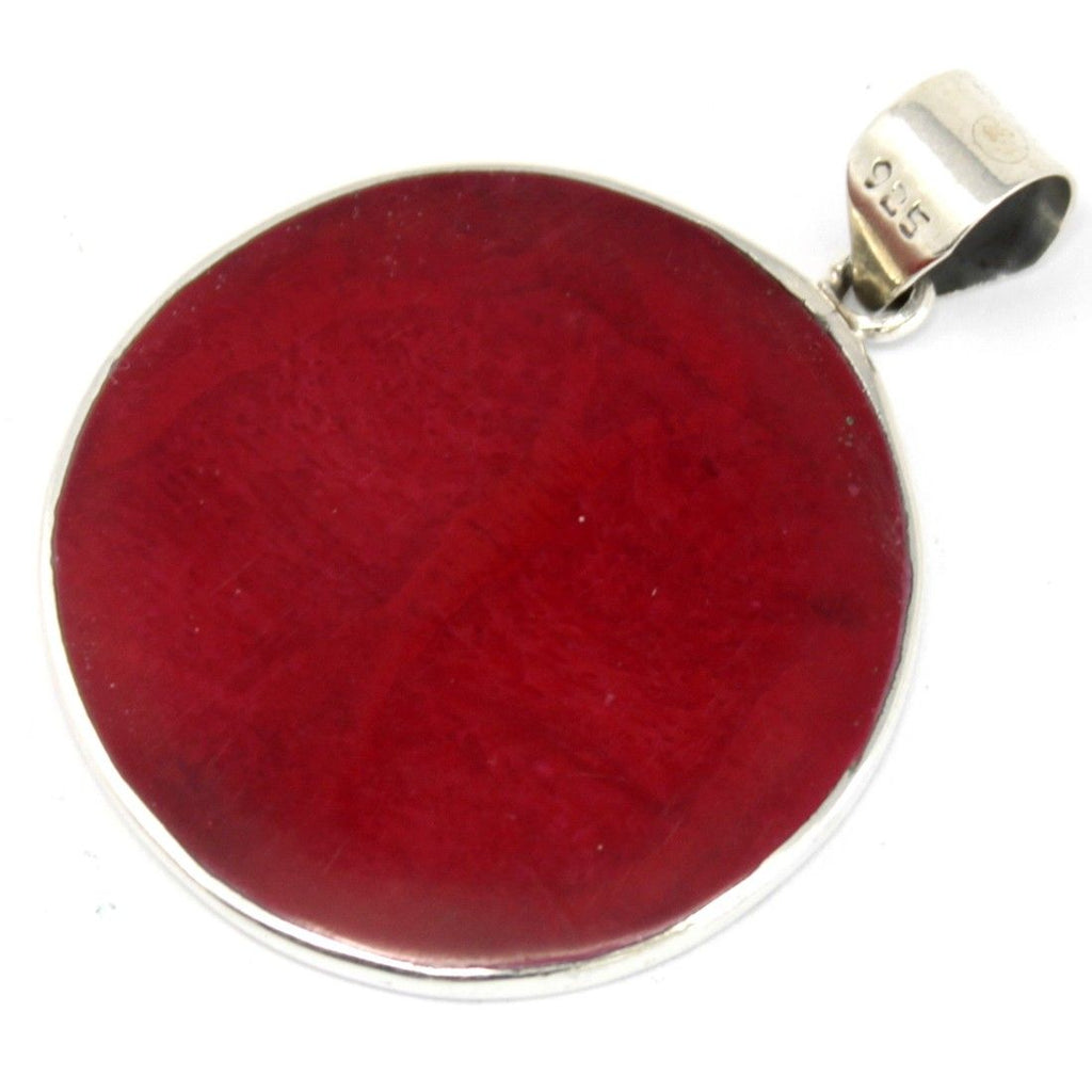 Tree of Life Silver Pendant 30mm with Coral Effect Design