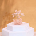 Mini Gemstone Tree on Orgonite Base with 15 Rose Quartz Stones