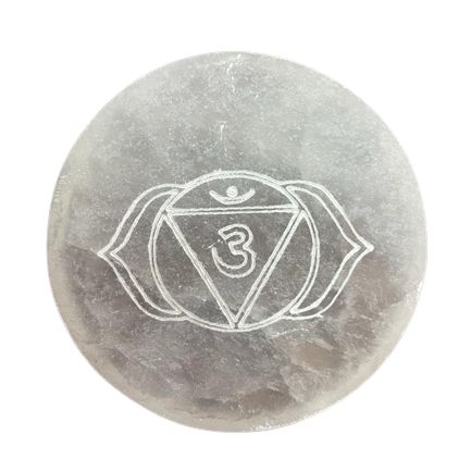Chakra Set of 7 Selenite Charging Plates for Home Decor Use
