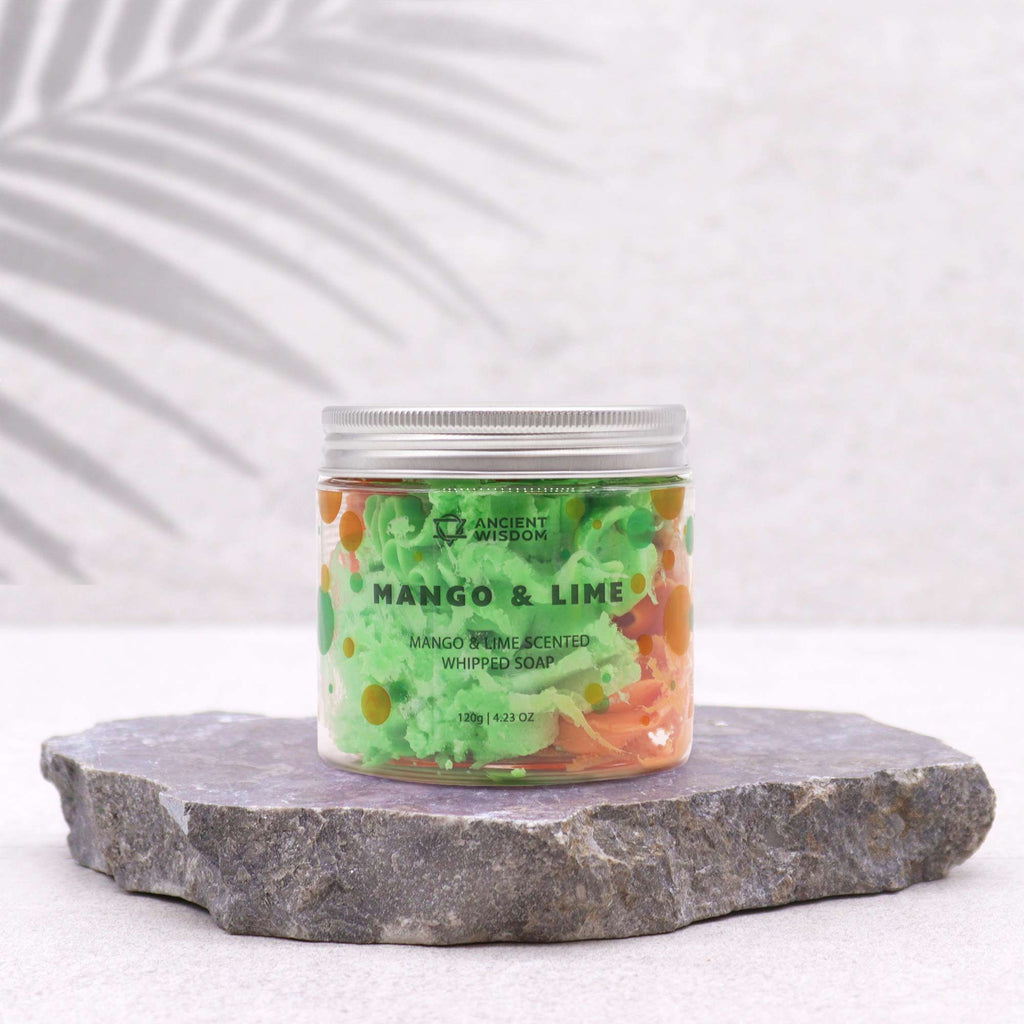 Mango & Lime Whipped Soap 120g for Refreshing Bath Routine