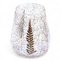 Natural Floral Glass Large Bowl Candle Holder for Home Decor