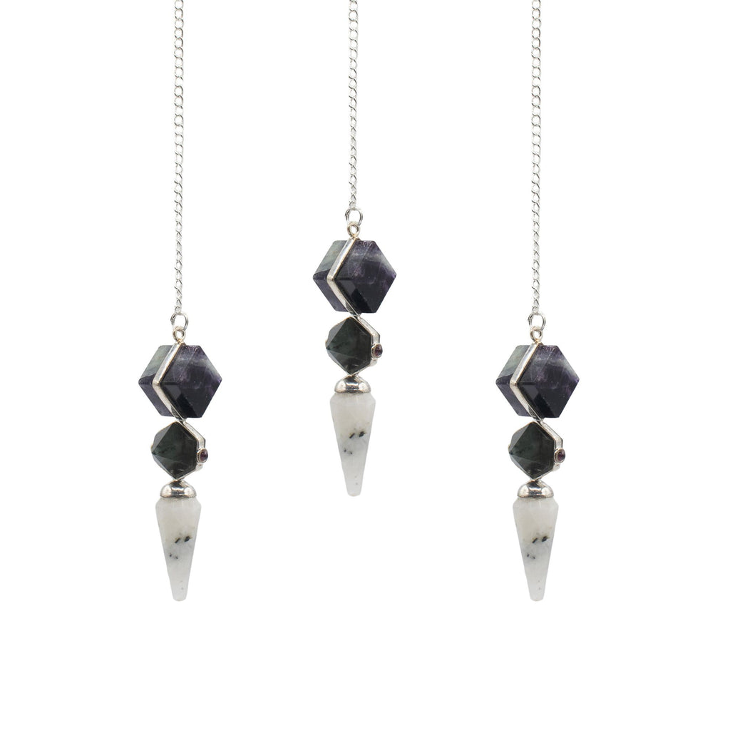 Psychic Gateway Edition Three Piece Pendulum with Multi Fluorite
