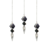 Psychic Gateway Edition - Three Piece Pendulum - Multi Fluorite - Labradorite - Rainbow Moonstone