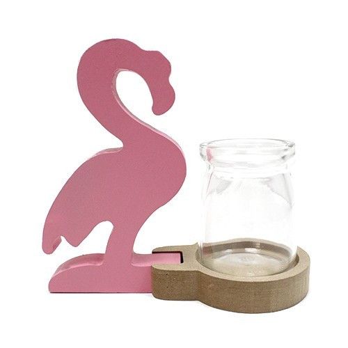 Hydroponic Home Décor with Pink Flamingo Pot for Table Displays