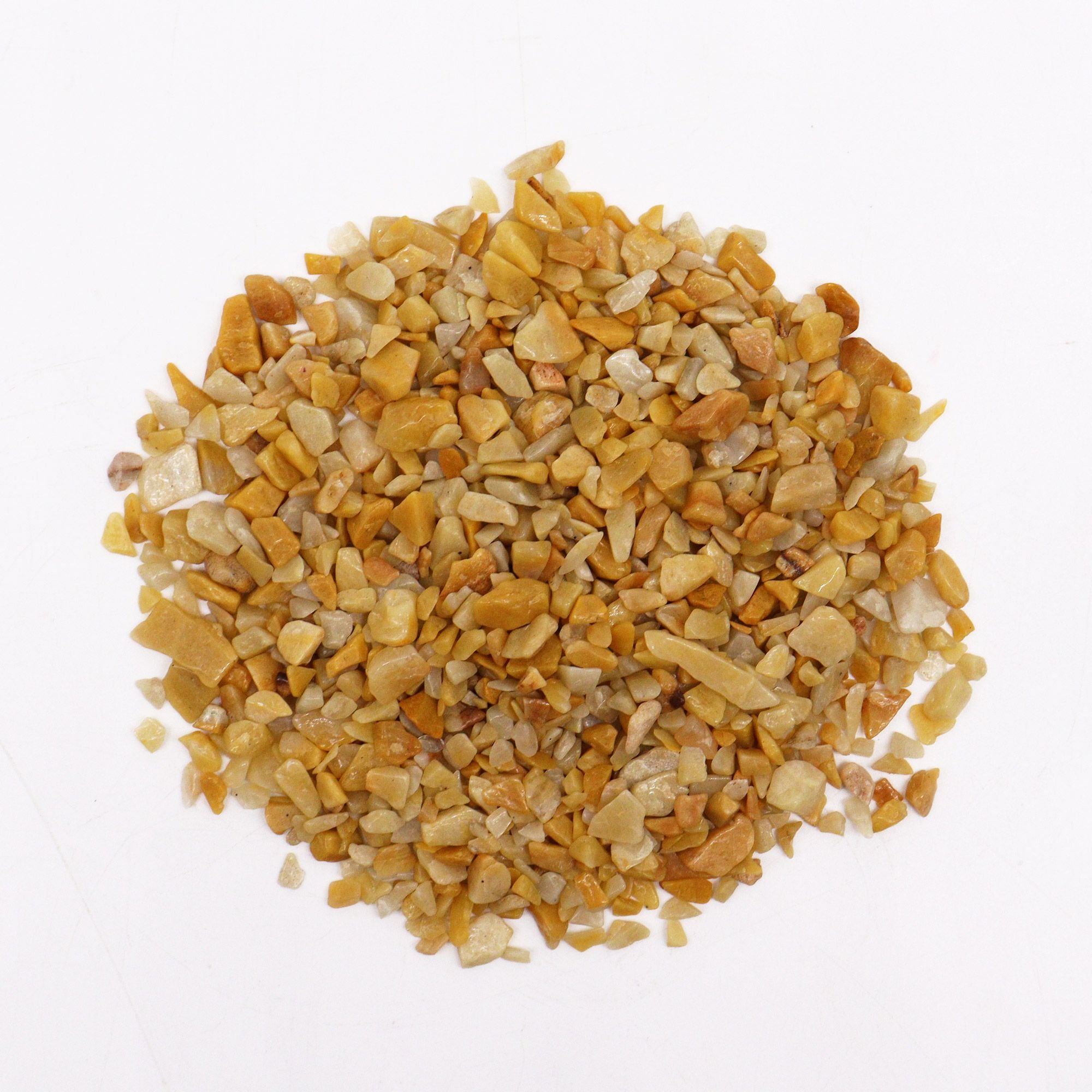 Golden Quartz Chips Gemstone Chips Bulk Bag 1KG for Crafts