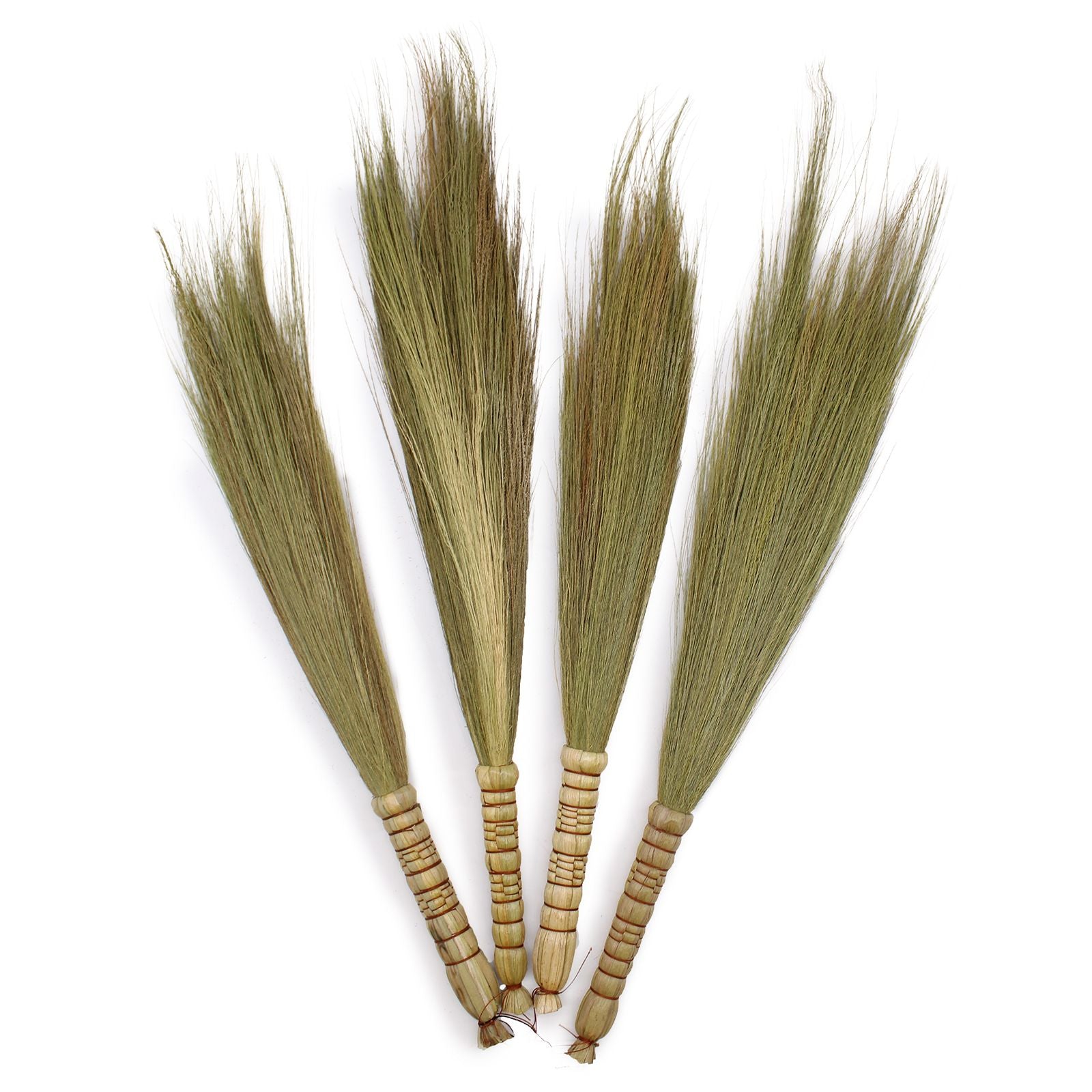 Set of 4 Natural Pampas Brooms for Rustic Home Decor Styling