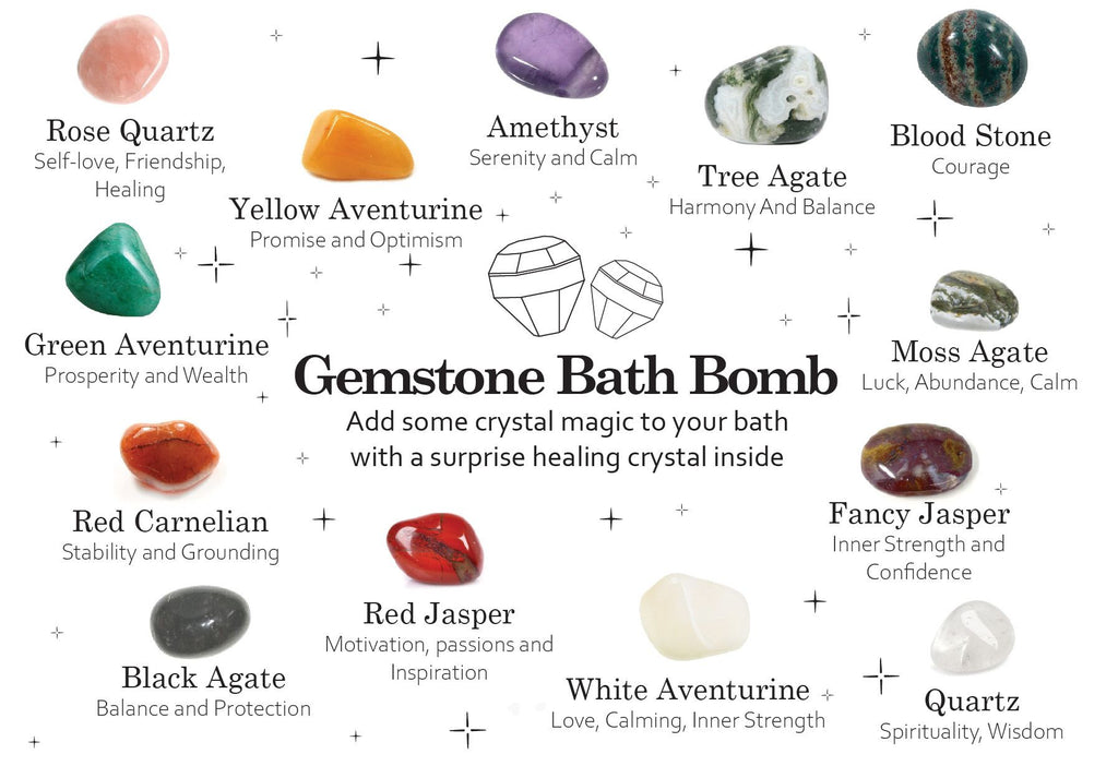 Gemstone Bath Bomb with Extreme Fragrance and Hidden Gemstone