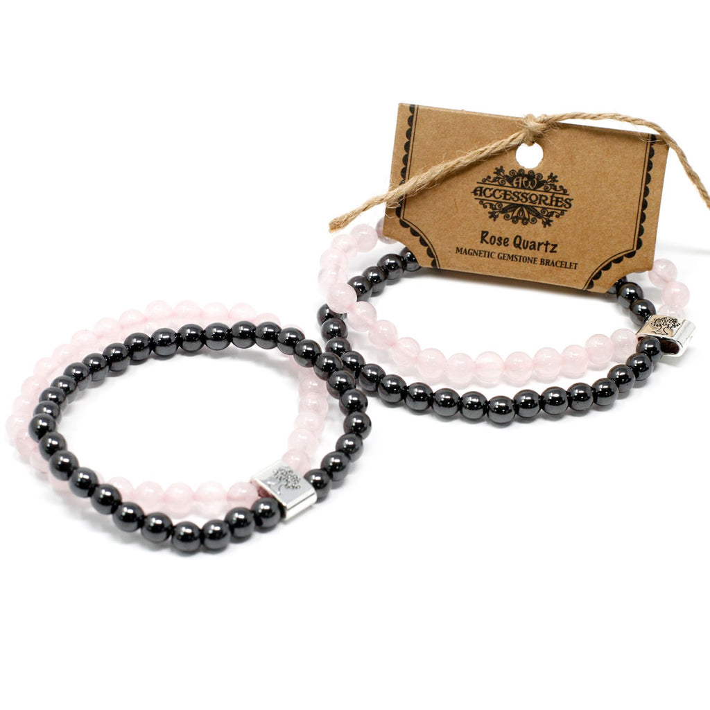 Magnetic Gemstone Bracelet with Rose Quartz Design for Gifting