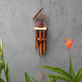 Bamboo Windchime with Brown Buddha and 6 Tubes for Relaxation