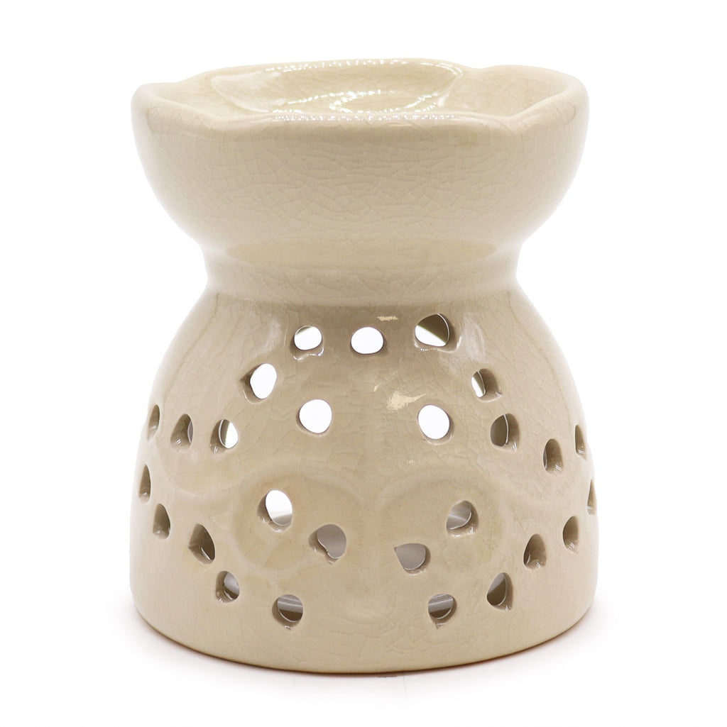 Tree of Life Ivory Oil Burner for Home Fragrance and Decor