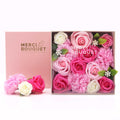 Square Box Baby Blessings Pinks Soap Flower Gift for Newborns