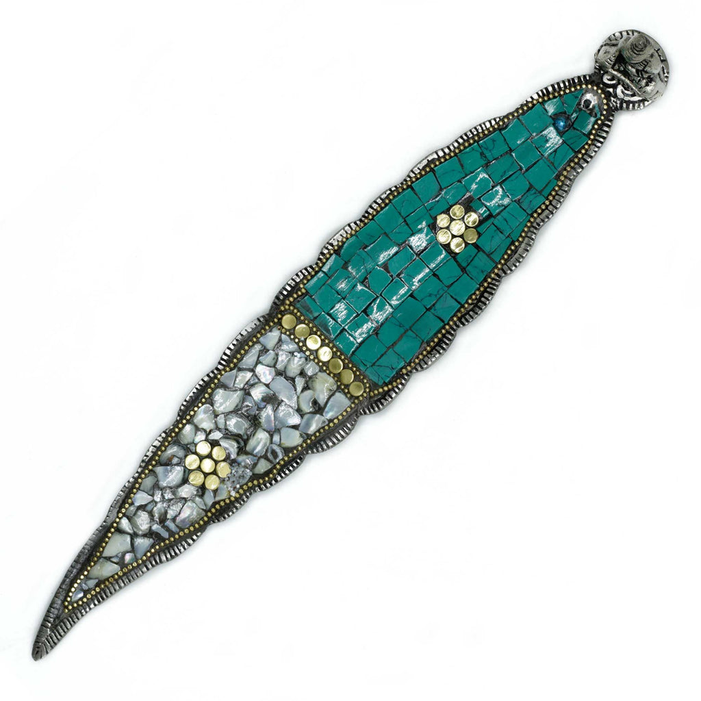 Buddha Long Leaf Tibetan Decor Incense Holder with Serene Design