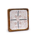 Hop Hare Big Enameled Square Trinket Tray with Lion & Snakes Design