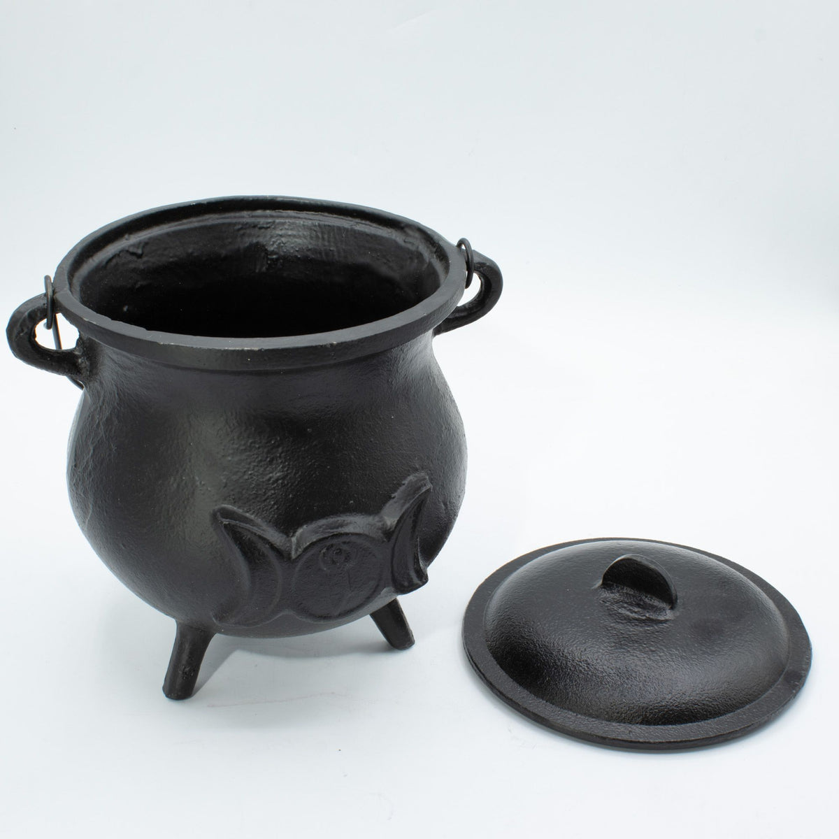 Extra Huge Cast Iron Cauldron with Triple Moon 23x18cm (at least 4kg)