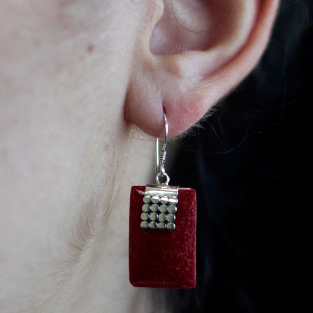 925 Silver Earrings with SQ Mini Discs for Elegant Occasions