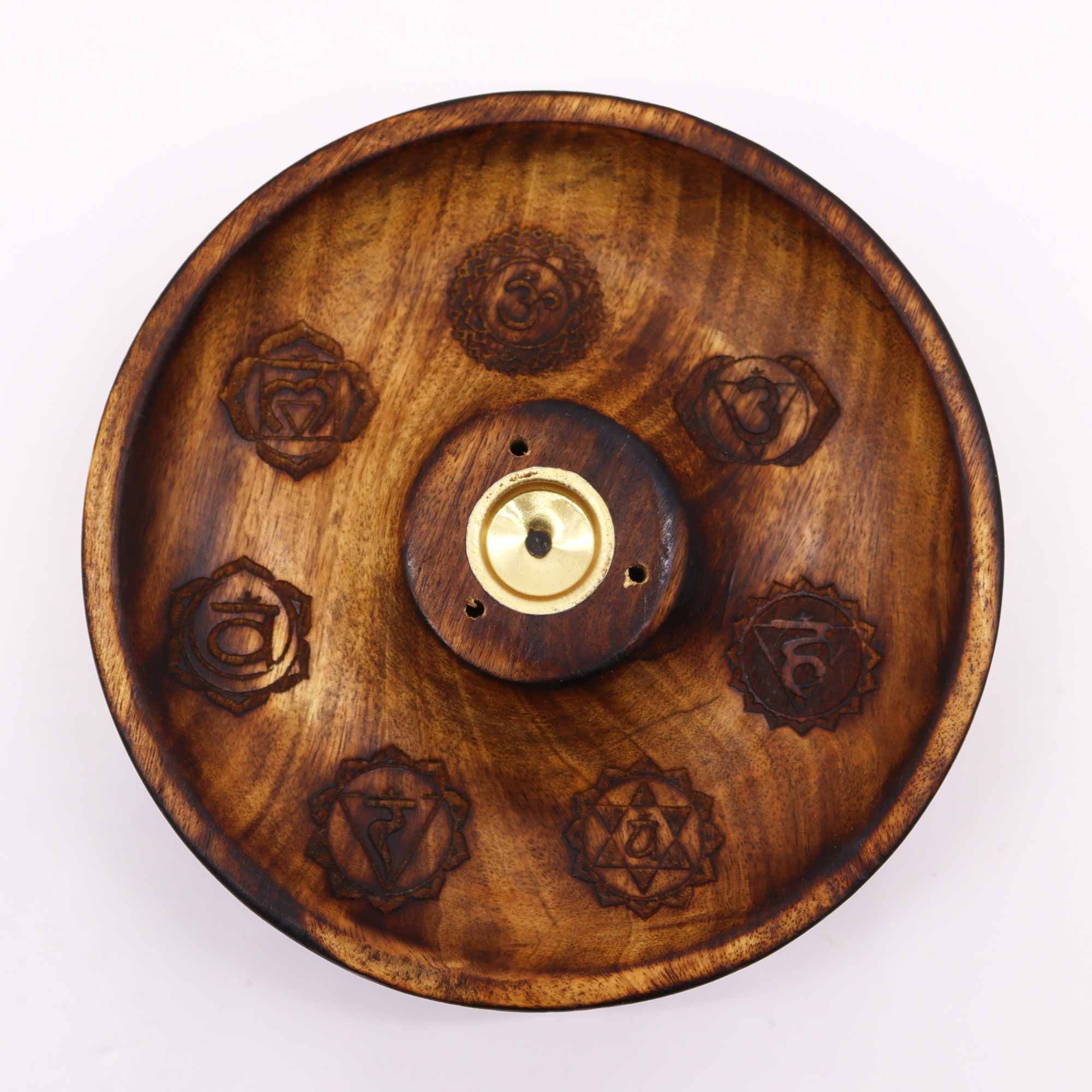 7 Chakra Design Incense Stick and Cone Burner Disc for Aromatherapy