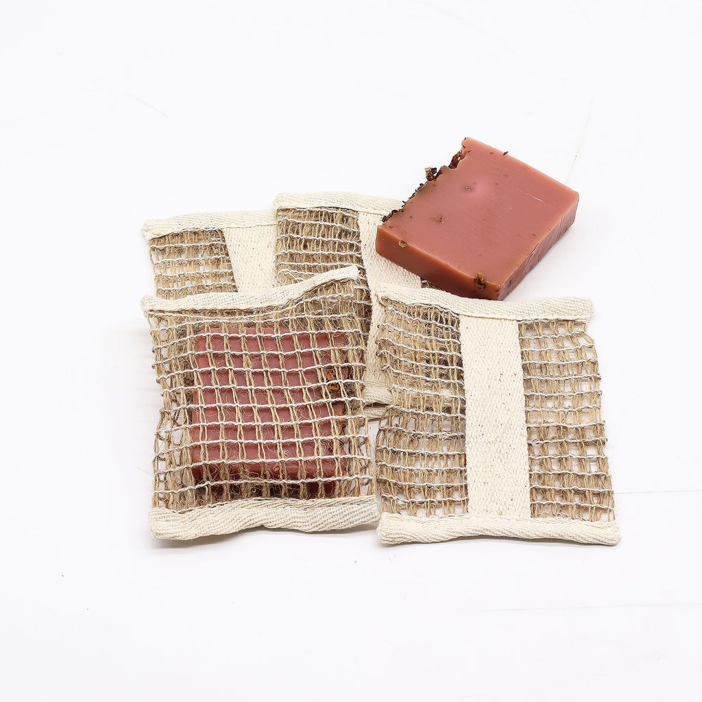 Soft Jute Soap Bag for Eco Friendly Bathing and Travel Use