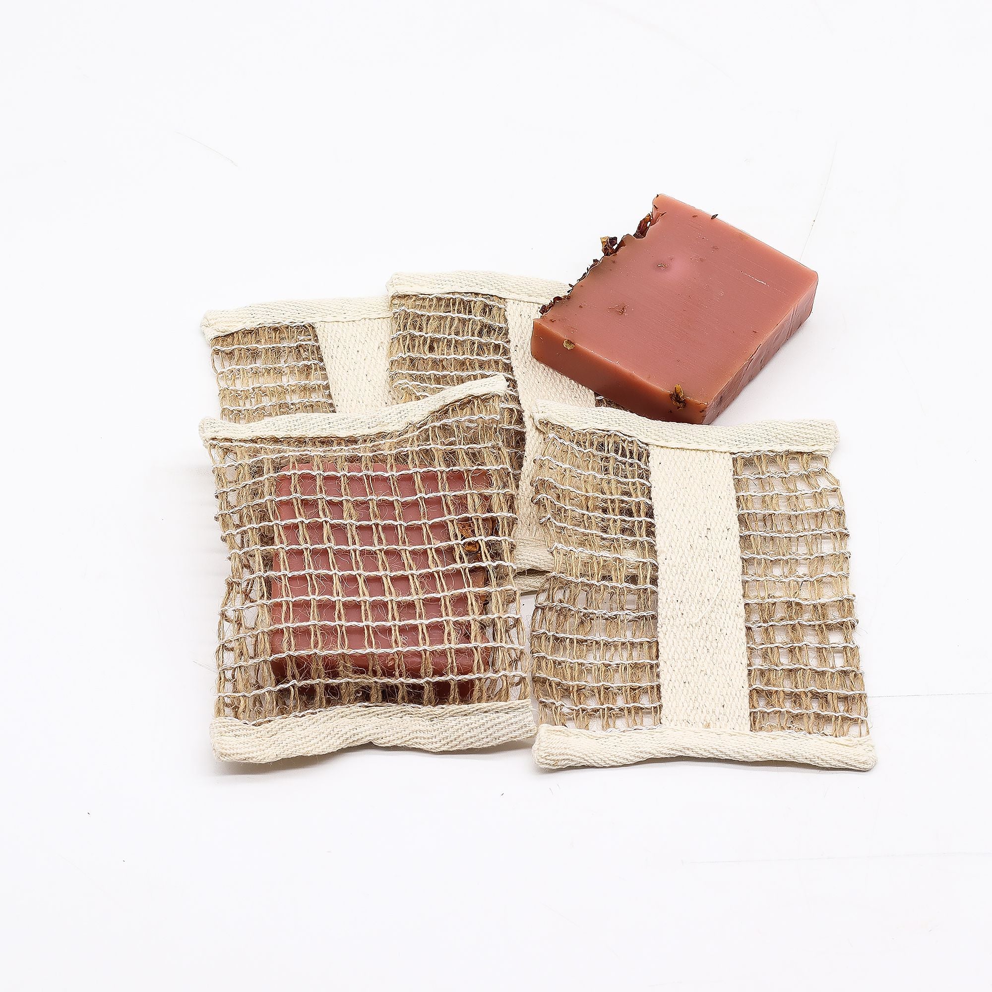 Soft Jute Soap Bag for Eco Friendly Bathing and Travel Use