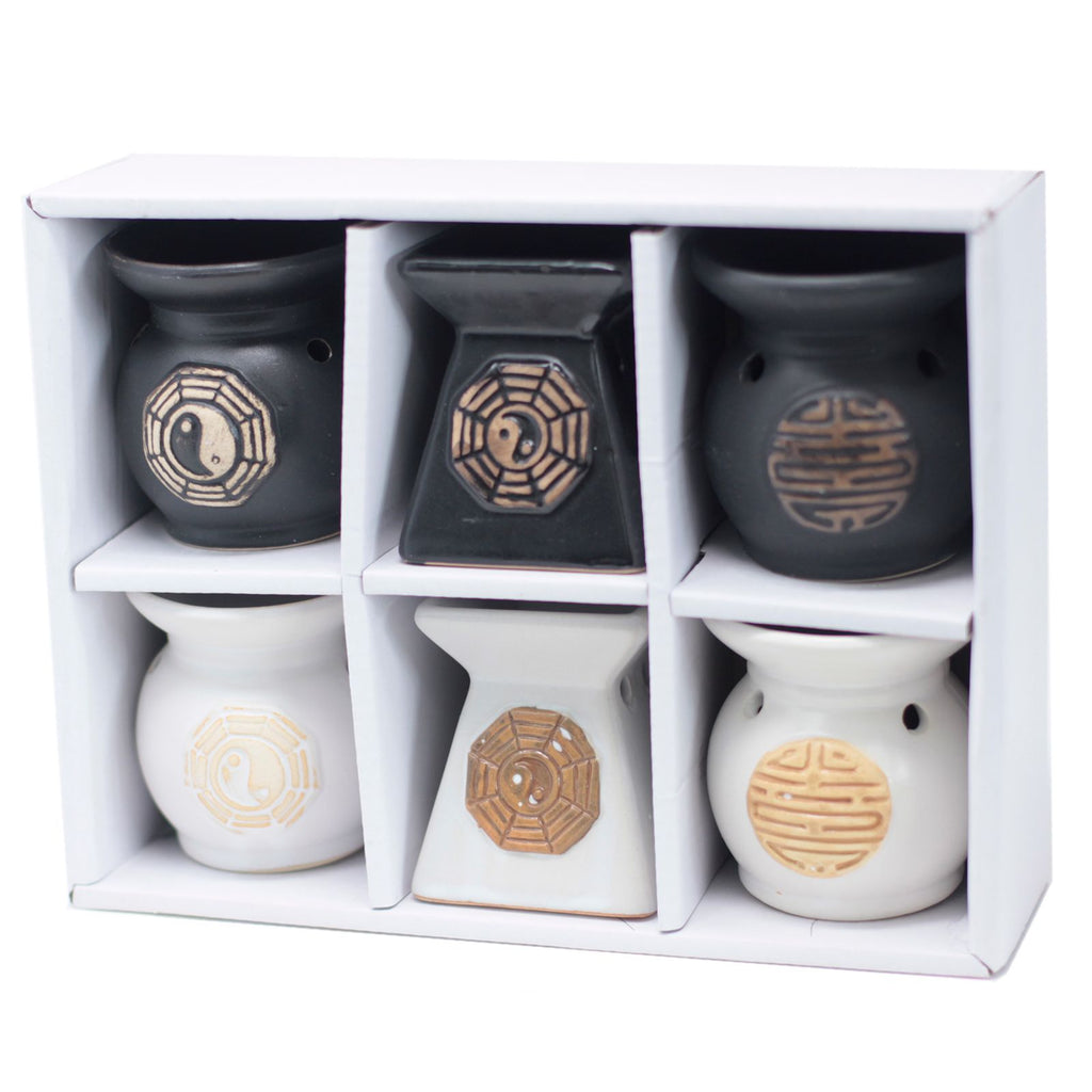 Classic Yin Yang Oil Burners with Rustic Terracotta Design